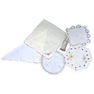 Vintage Centerpiece Doily Tassle Chargers Napkin Lot Of 5 Cottage Country Decor